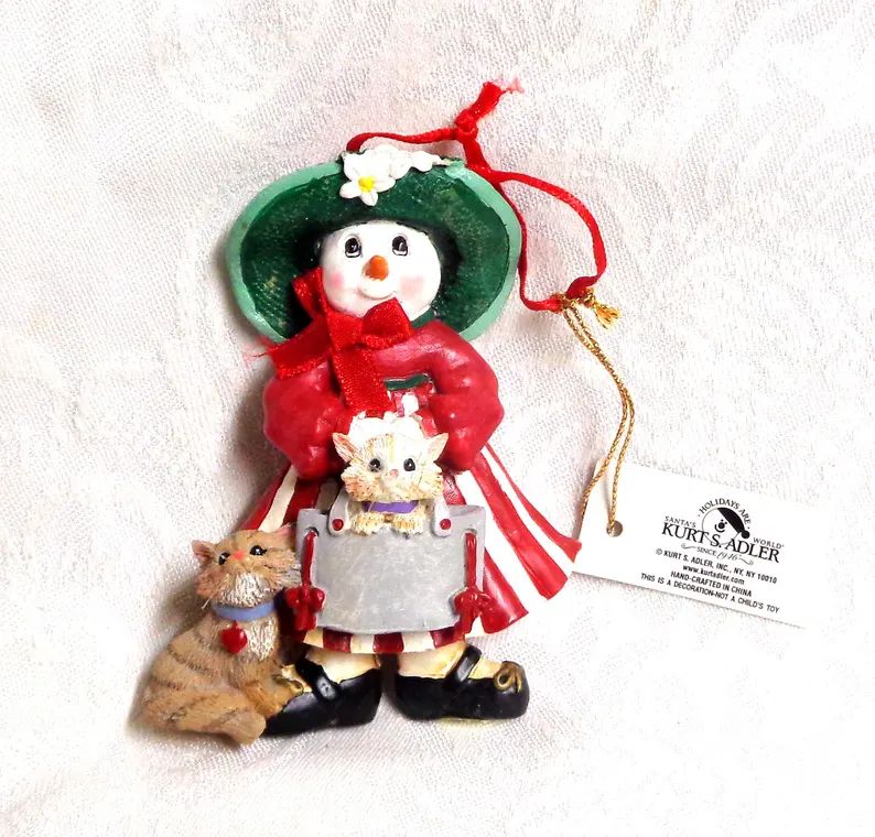 kurt-s-adler-girl-snowman-with-cats