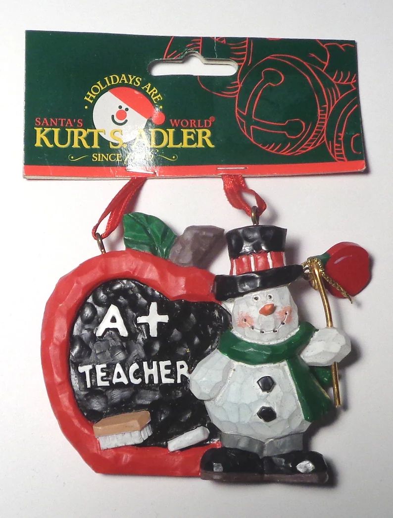 kurt-s-adler-rare-a-teacher-snowman-tree