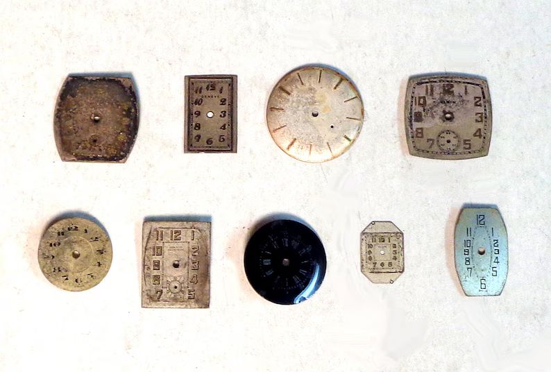very-old-genuine-used-watch-faces-mixed