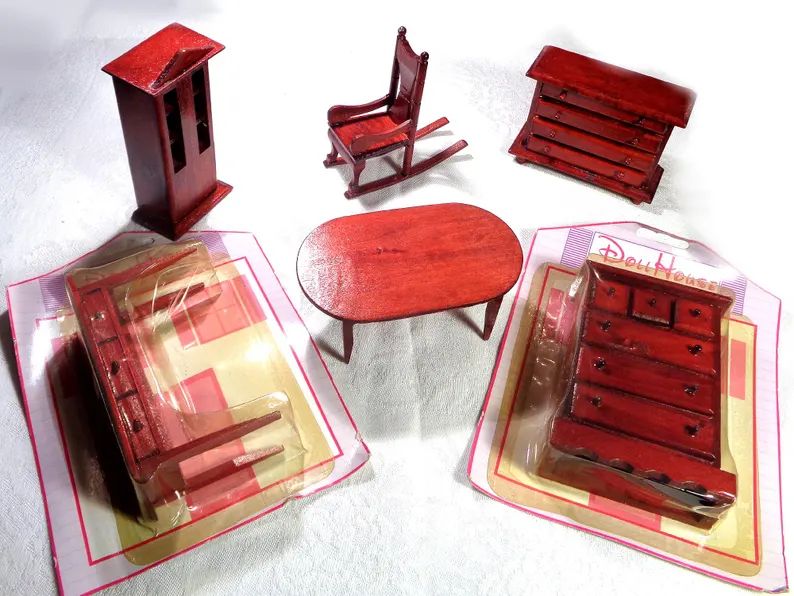 dollhouse-stained-wood-furniture-lot-1