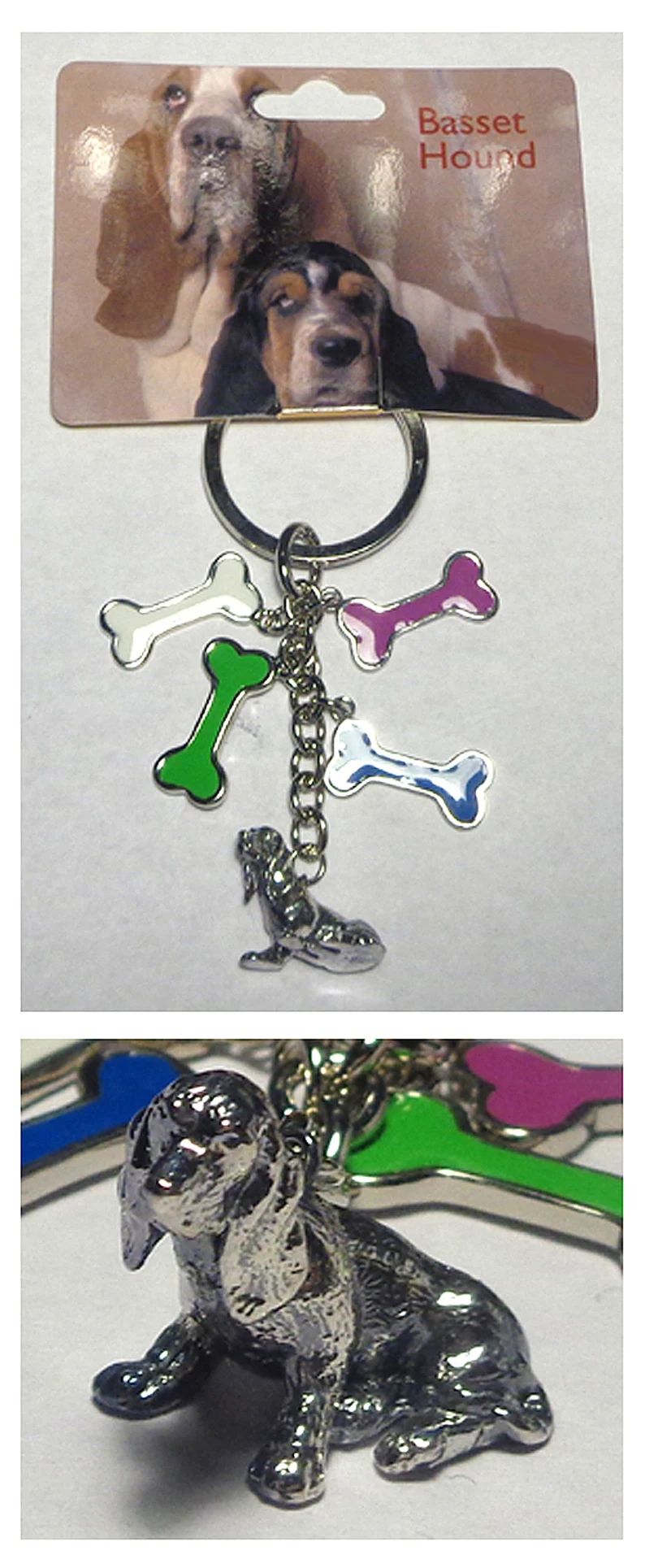 miniature-basset-hound-dog-keychain