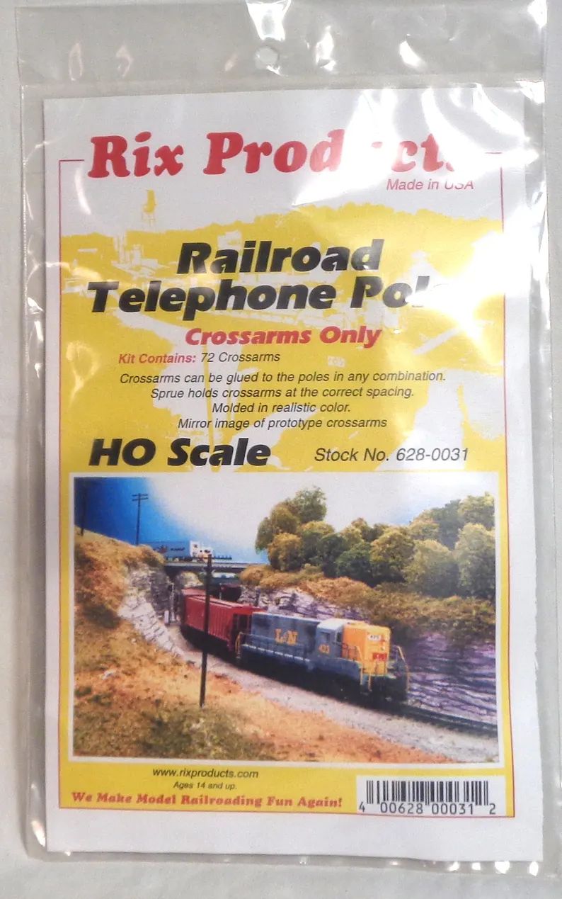 ho-scale-rix-2-crossarm-telephone-poles