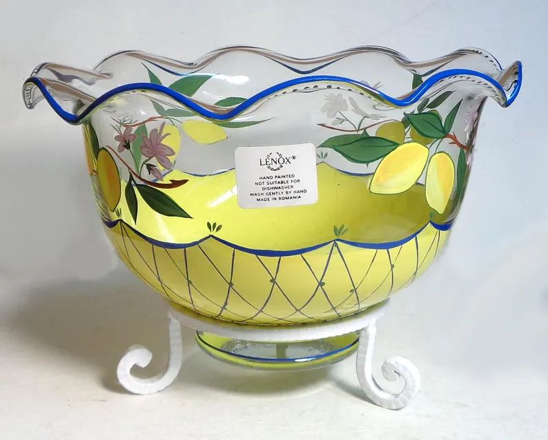 lenox-hand-painted-glass-footed-lemon