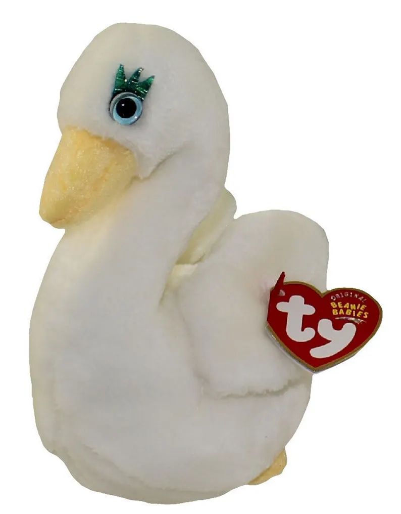 ty-beanie-babies-goddess-white-swan-bird