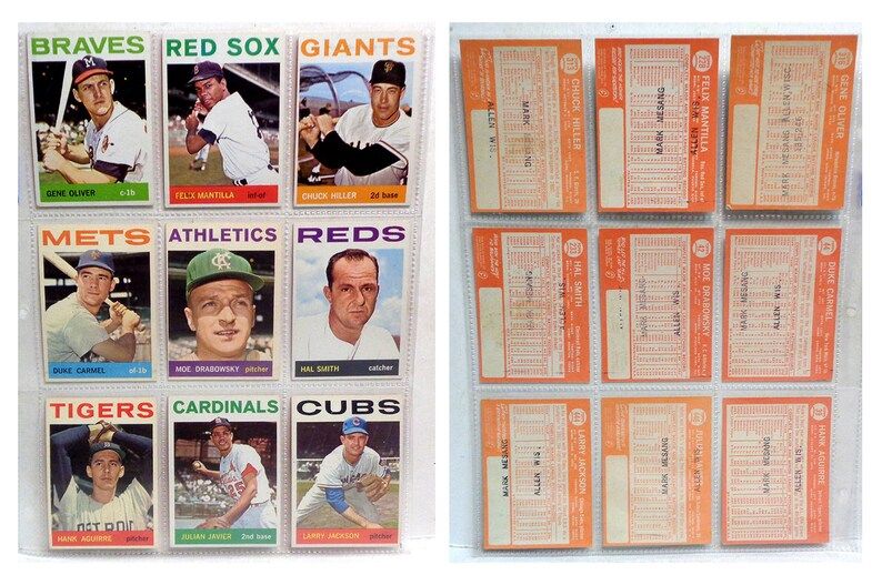 1964-topps-baseball-cards-lot-of-9-set10