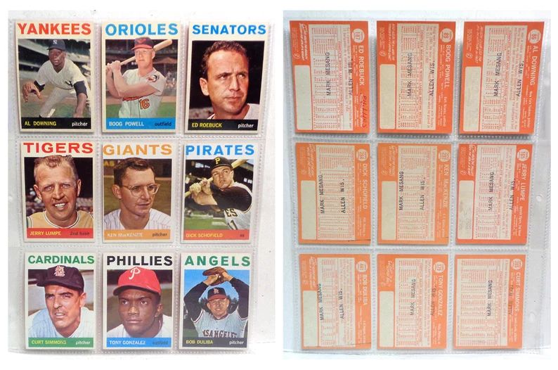 1964-topps-baseball-cards-lot-of-9-set11