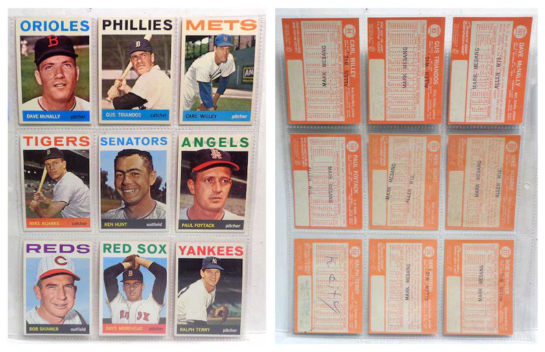 1964-topps-baseball-cards-lot-of-9-set13