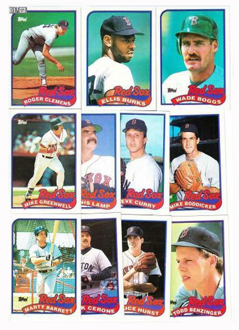 vintage-1989-boston-red-sox-team-set