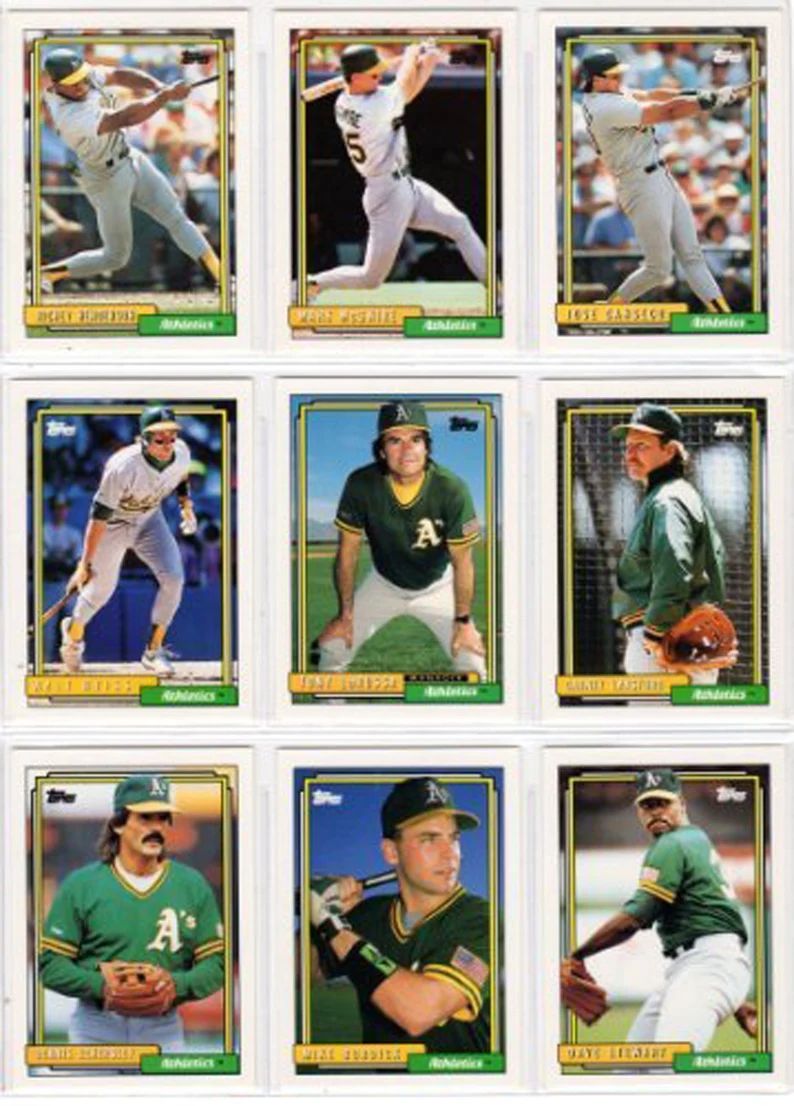 vintage-1992-oakland-as-team-set